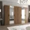 Szekrény Bari 2 300 dió/fekete,5