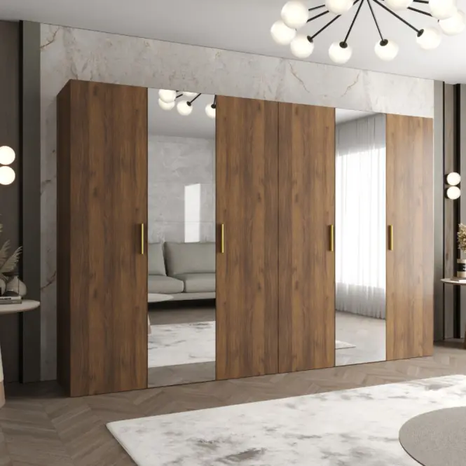 Szekrény Bari 2 300 dió/aranysárga,5
