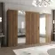 Szekrény Bari 2 300 dió/aranysárga,5