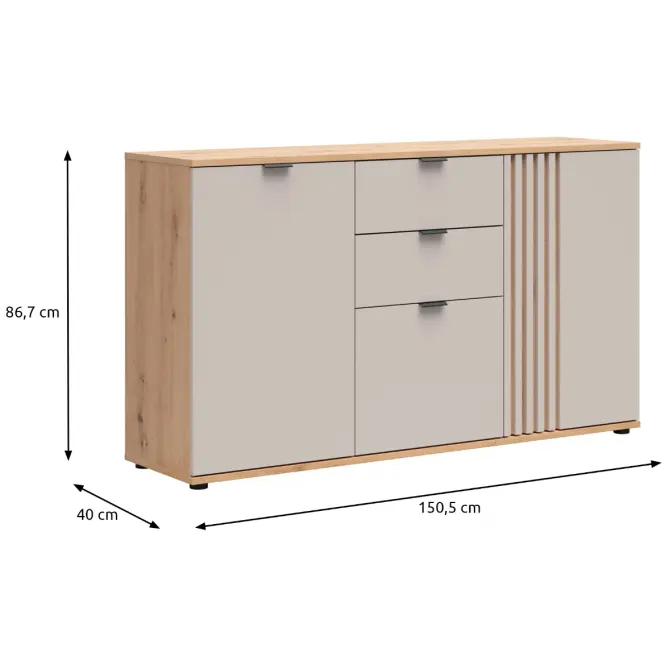 Komód Brevas Artis/Kasmír S657-Kom3d2s,2