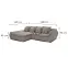 Sarokgarnitúra szett Hugo LC-2R Vibe 21,5