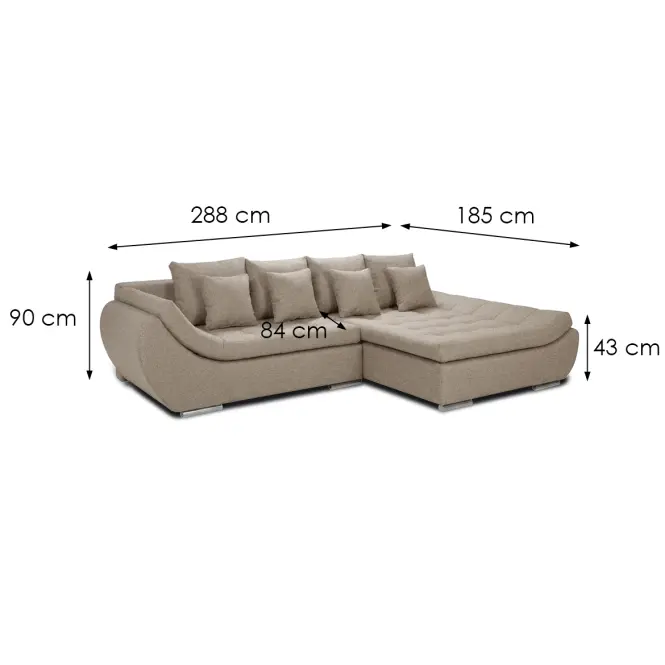 Sarokgarnitúra szett Hugo 2R-LC Vibe 08,5