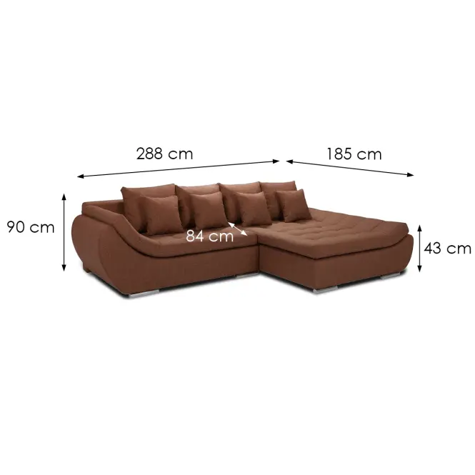 Sarokgarnitúra szett Hugo 2R-LC Vibe 56,5