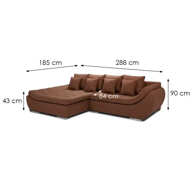 Sarokgarnitúra szett Hugo LC-2R Vibe 56,5