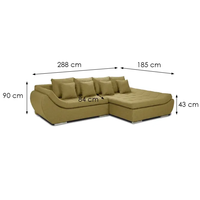 Sarokgarnitúra szett Hugo 2R-LC Vibe 35,5