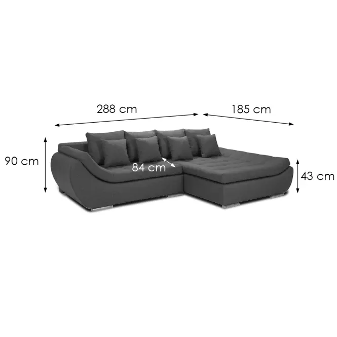 Sarokgarnitúra szett Hugo 2R-LC Vibe 97,5