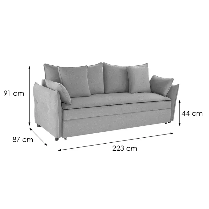 Kanapé Dusc-23099 szürke