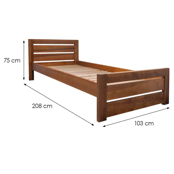 Ágy Oliwia 90x200 Faipari Bükkfa Wyb. Tölgy,2
