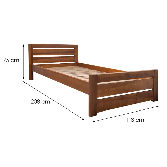Ágy Oliwia 100x200 Faipari Bükkfa Wyb. Tölgy