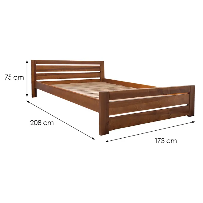 Ágy Oliwia 160x200 Faipari Bükkfa Wyb. Tölgy