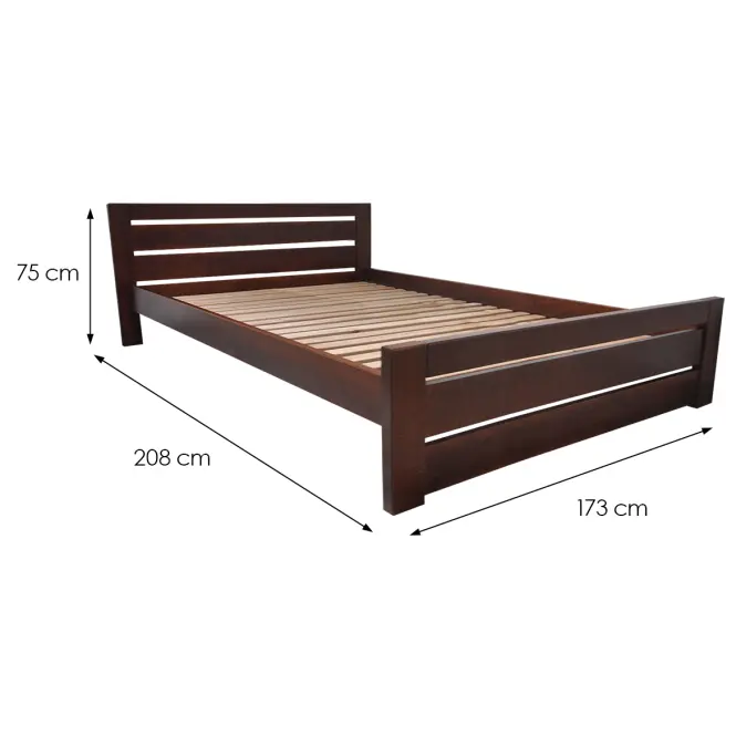 Ágy Oliwia 160x200 Faipari Bükkfa Wyb. Barna