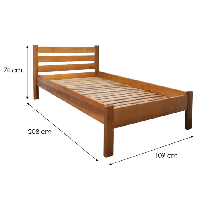 Ágy Ewa 100x200 Faipari Bükkfa Wyb. Égerfa