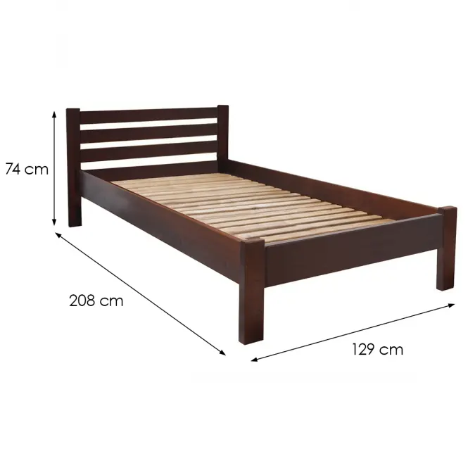 Ágy Ewa 120x200 Faipari Bükkfa Wyb. Barna