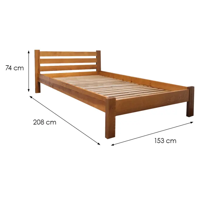Ágy Ewa 140x200 Faipari Bükkfa Wyb. Égerfa
