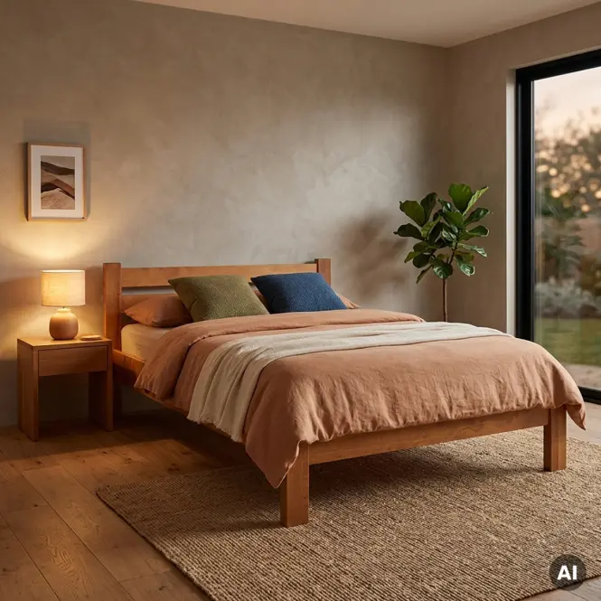 Ágy Ewa 140x200 Faipari Bükkfa Wyb. Égerfa