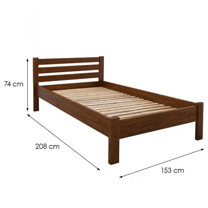 Ágy Ewa 140x200 Faipari Bükkfa Wyb. Tölgy