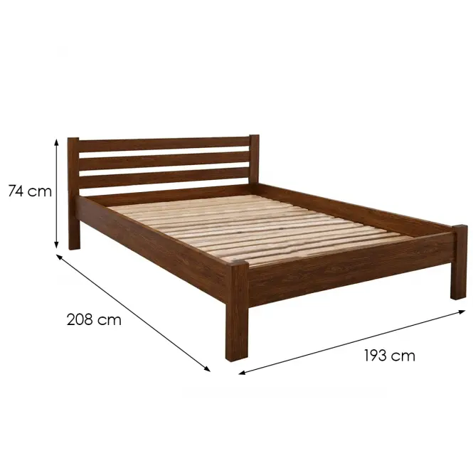 Ágy Ewa 180x200 Faipari Bükkfa Wyb. Tölgy