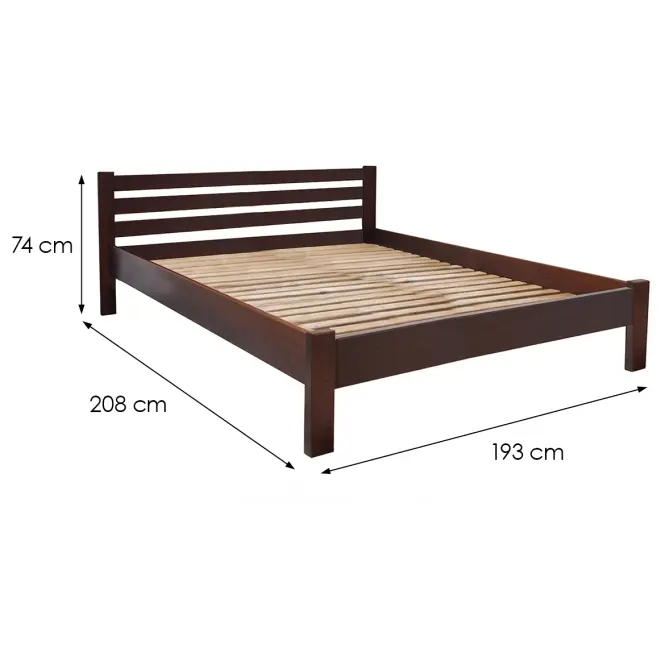 Ágy Ewa 180x200 Faipari Bükkfa Wyb. Barna