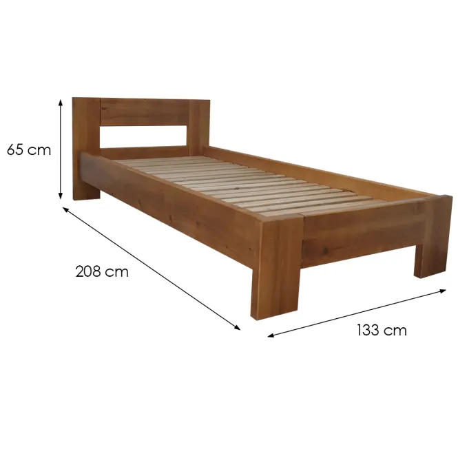 Ágy Kt 120x200 Faiparifenyő Wyb. Tölgy,2