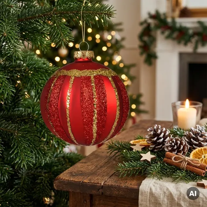 Karácsonyi üveggömb 8cm – minták keveréke 9062874