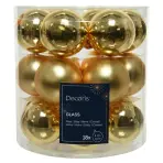 18 darabos üveggömb készlet 4cm – aranysárga 9010438