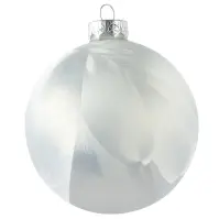 8 darabos üveggömb készlet 7cm – fehér Ice 9140544
