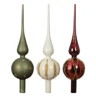 Üveg csúcsdísz karácsonyfára 31cm – mix 9170261