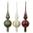 Üveg csúcsdísz karácsonyfára 31cm – mix 9170261