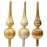 Üveg csúcsdísz karácsonyfára 31cm – mix aranysárga 9170226