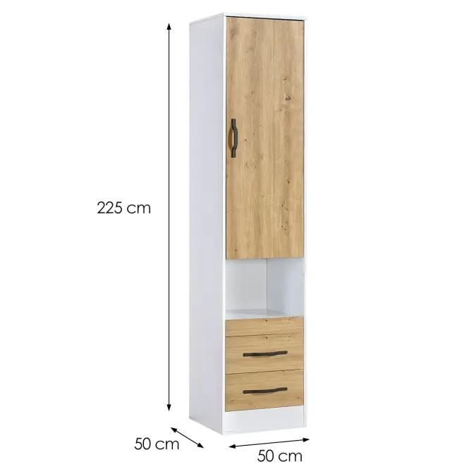 Regál Perfect 50 Dąb/Fekete