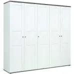 Szekrény Stockholm 243 Cm – Andersen Fenyő/Sonoma Sötét, Ötajtós