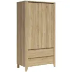 Szekrény Sawira Ii 106,5 Cm - Tölgy Mauvella, Kétajtós, Fiókok