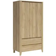 Szekrény Sawira Ii 106,5 Cm - Tölgy Mauvella, Kétajtós, Fiókok
