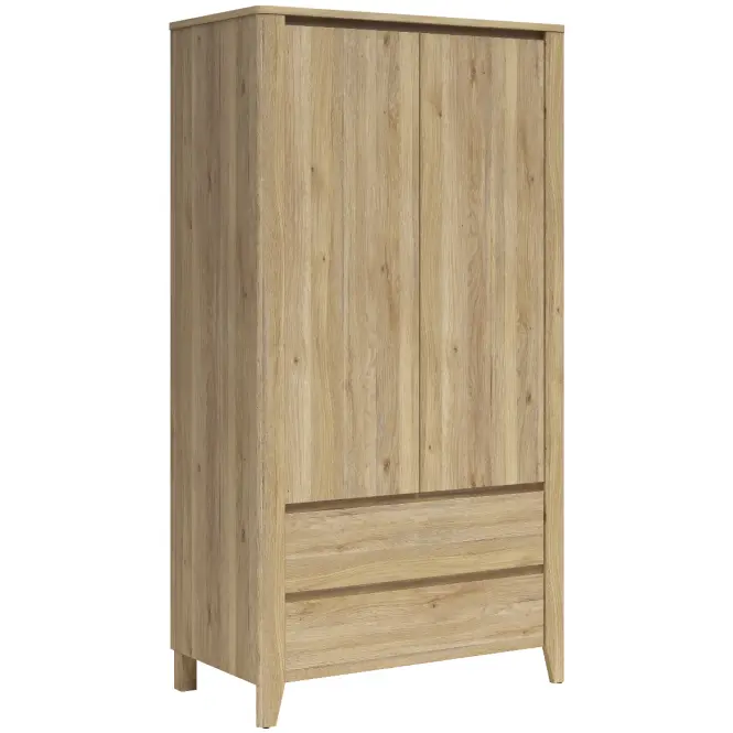 Szekrény Sawira Ii 106,5 Cm - Tölgy Mauvella, Kétajtós, Fiókok