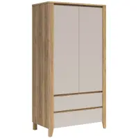 Szekrény Sawira Ii 106,5 Cm - Tölgy Mauvella/Kasmír, Kétajtós, Fiókok