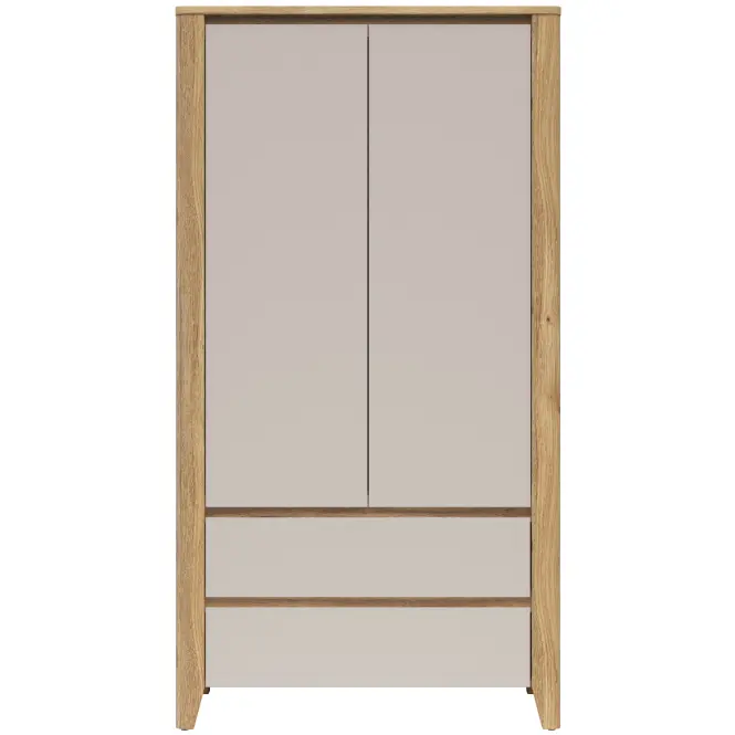 Szekrény Sawira Ii 106,5 Cm - Tölgy Mauvella/Kasmír, Kétajtós, Fiókok,3