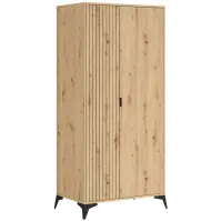Szekrény Lamea 90 Cm – Artisan, Lécek, Kétajtós