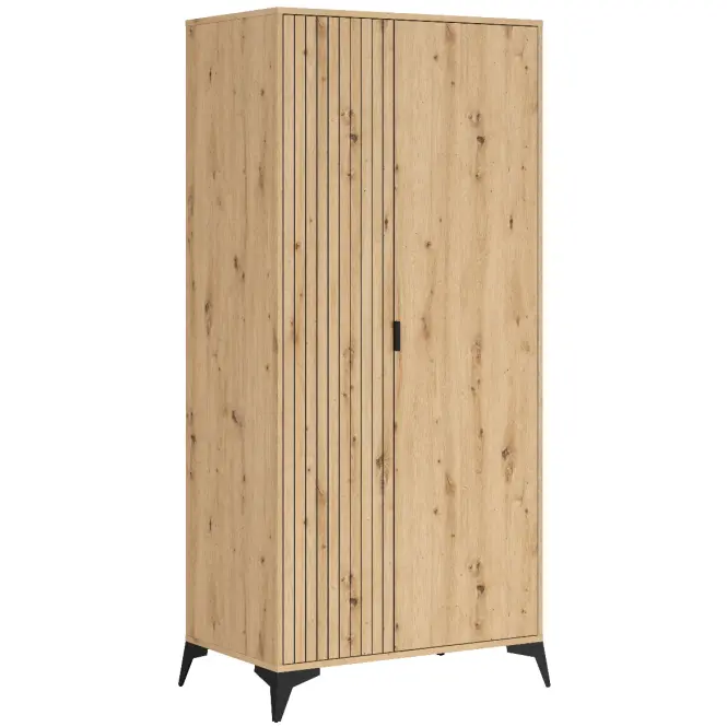 Szekrény Lamea 90 Cm – Artisan, Lécek, Kétajtós