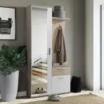 Előszobafal Lux Sonoma/Alpesi fehér