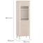 Vitrin Marbella Ma4 59,6cm – Kasmír, Kétajtós,2