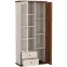 Vitrin C-2 86,4cm – Kasmír/Dió, Lamellák, Kétajtós, Fiókok,6