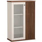 Vitrin C-3 86,4cm – Kasmír/Dió, Lamellák, Kétajtós