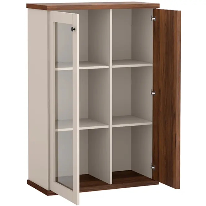 Vitrin C-3 86,4cm – Kasmír/Dió, Lamellák, Kétajtós,5