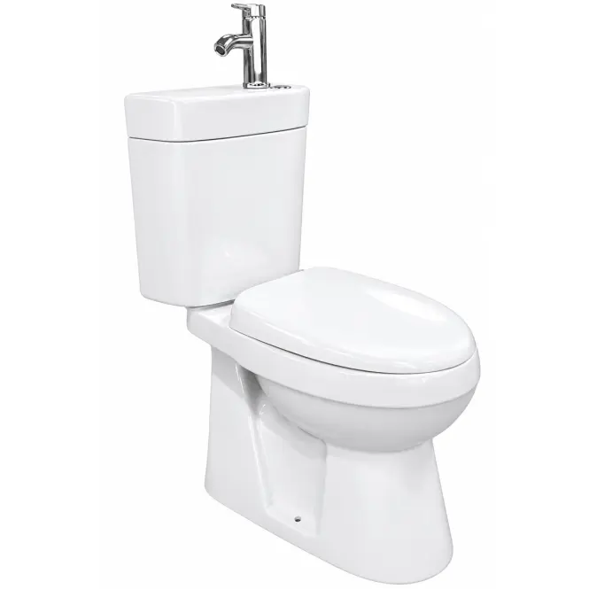 WC kombinált vízszintes Karo mosdóval és csapteleppel