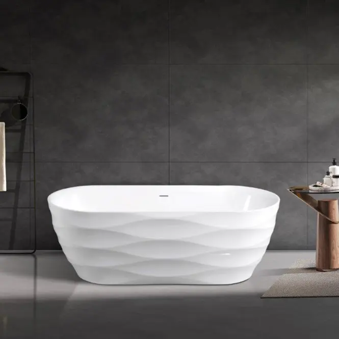 Szabadon álló kád Glamour 170x75x58 white,3