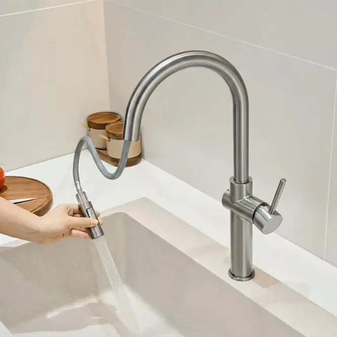 Konyhai csaptelep Rea Fresh High csiszolt nikkel,5