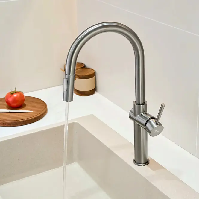 Konyhai csaptelep Rea Fresh High csiszolt nikkel,7