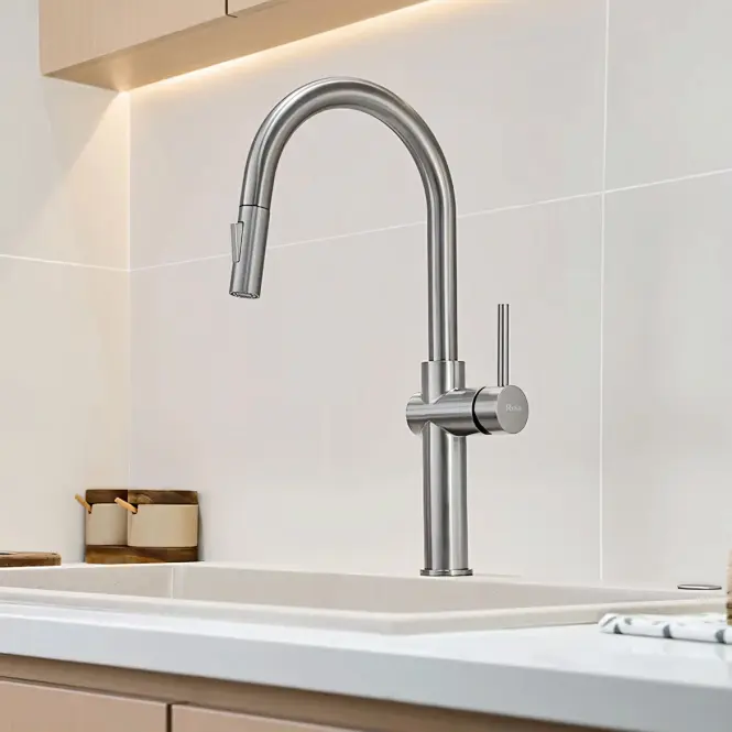 Konyhai csaptelep Rea Fresh High csiszolt nikkel,8