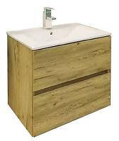Fürdőszoba bútor készlet  Momo D80 arany tölgy szekrény+mosdókagyló