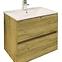 Fürdőszoba bútor készlet  Momo D80 arany tölgy szekrény+mosdókagyló